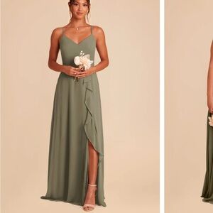 Birdy Grey Theresa Chiffon Dress – Size Small – Moss Green
